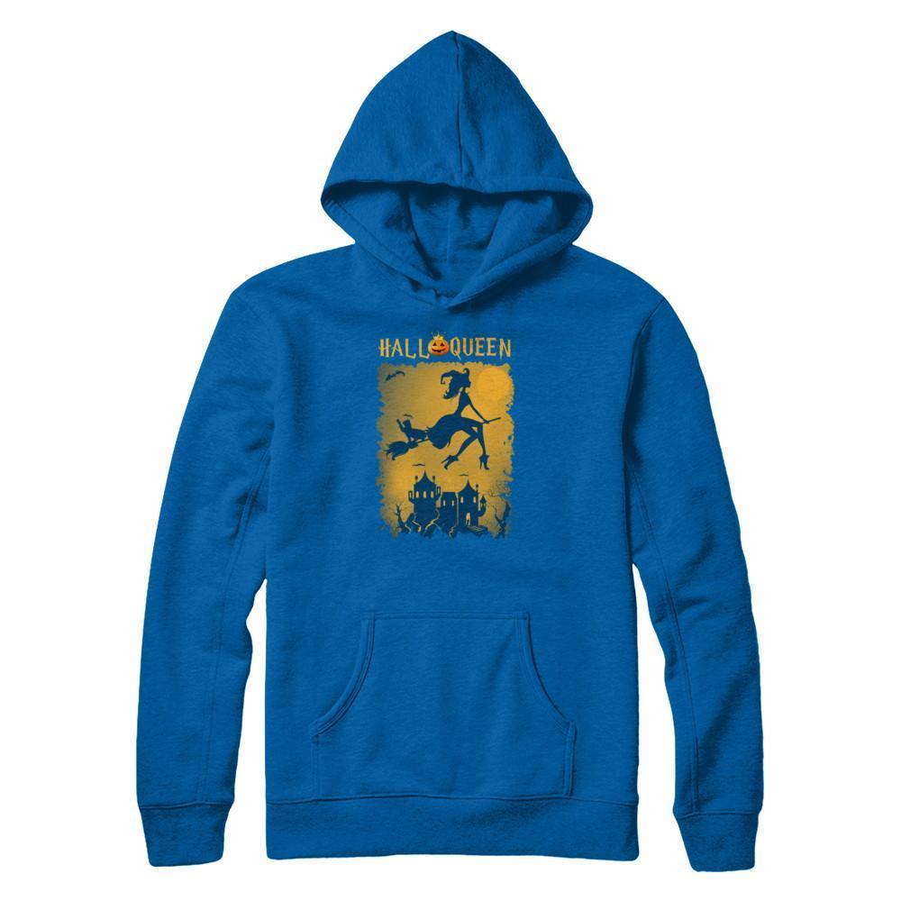 Funny Halloween Pumpkin Queen-T-Shirt & Tank Top-Pullover Hoodie-Royal
