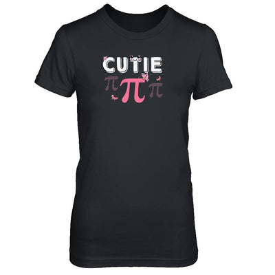 Cutie Pi Cute Math Pun Happy Pi Day-T-Shirt & Tank Top-Women's T-Shirt-Black