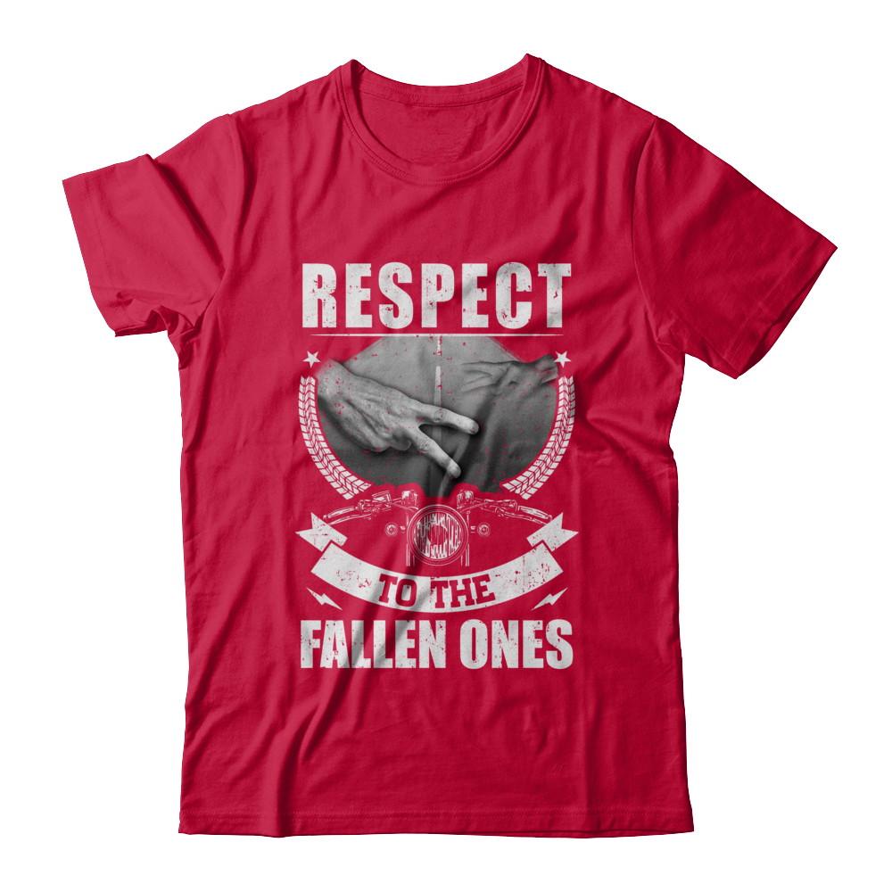 Respect To The Fallen Ones Motorbike-T-Shirt & Hoodie-Classic T-Shirt-Red