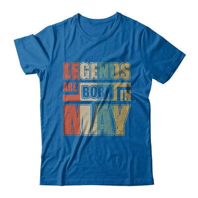 Classic Vintage Legends Are Born In May Birthday-T-Shirt & Hoodie-Classic T-Shirt-Royal
