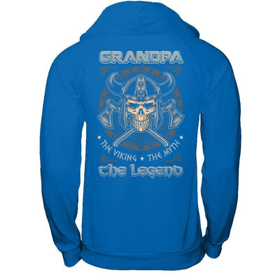 Grandpa The Viking The Myth The Legend-T-Shirt & Hoodie-Pullover Hoodie-Royal