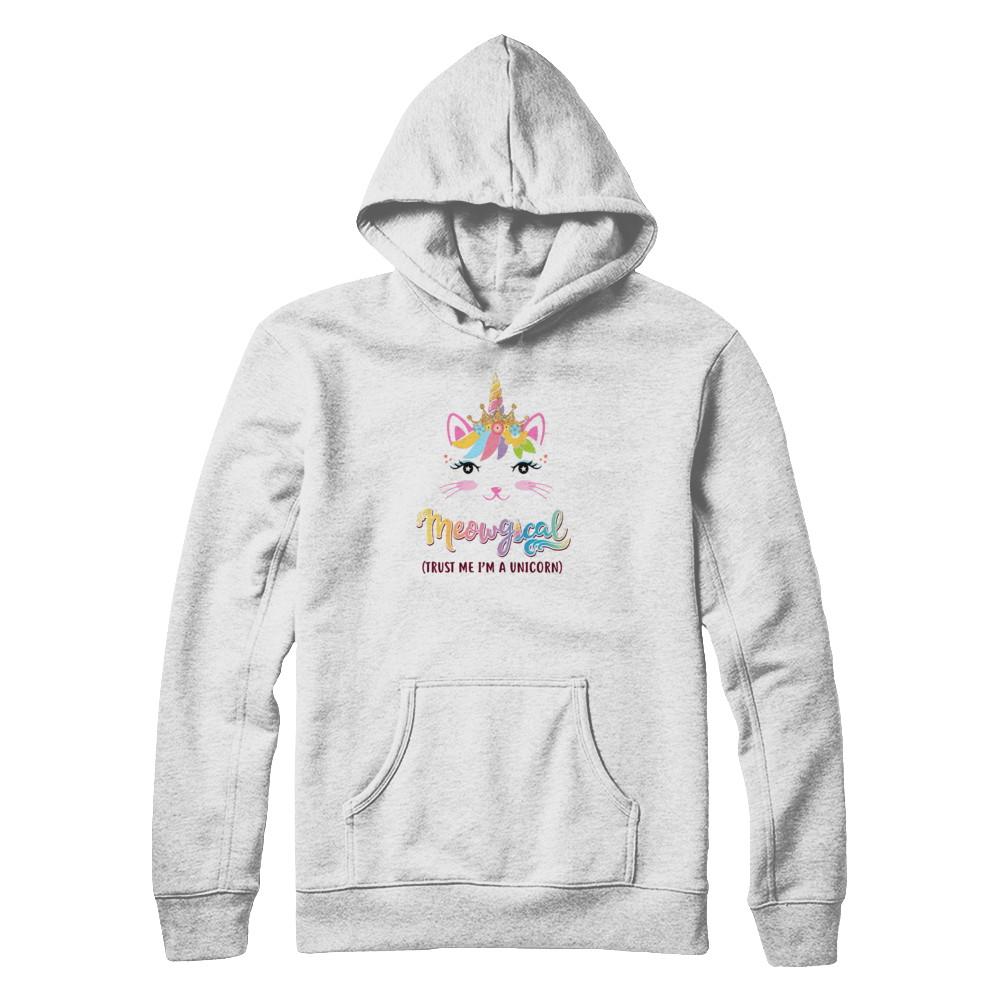 Caticorn Kittycorn Rainbow Meowgical Cat Unicorn Cute-T-Shirt & Tank Top-Pullover Hoodie-Heather Grey