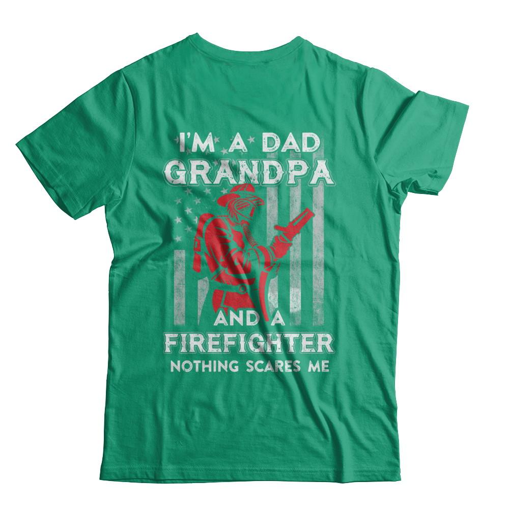 I'm A Dad Grandpa Firefighter Father's Day Gift-T-Shirt & Hoodie-Classic T-Shirt-Kelly Green