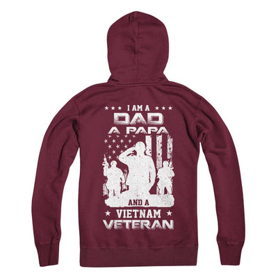 I'm A Dad A Papa And A Vietnam Veteran-T-Shirt & Hoodie-Hanes - Heavyweight Pullover Hoodie-Maroon