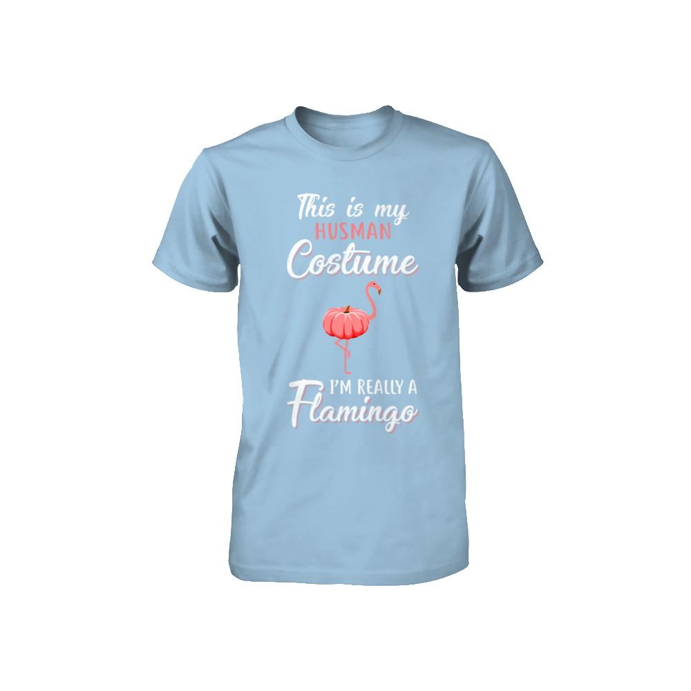 This Is My Human Costume I'm Really A Flamingo Halloween Youth-Youth Shirt-Toddler T-Shirt-Light Blue