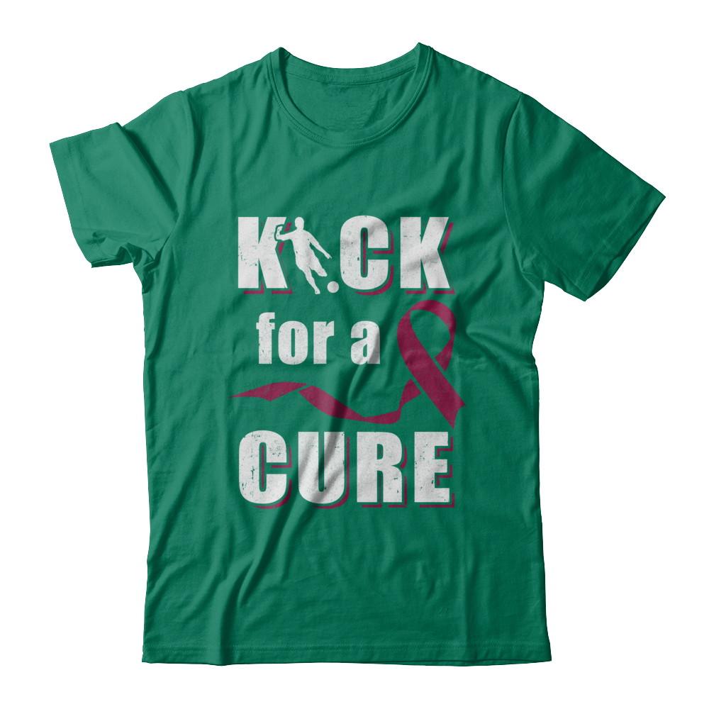Kick For A Cure Soccer Multiple Myeloma Awareness-T-Shirt & Hoodie-Classic T-Shirt-Kelly Green
