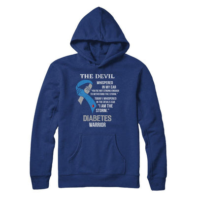I Am The Storm Support Diabetes Awareness Warrior Gift-T-Shirt & Hoodie-Pullover Hoodie-Deep Royal