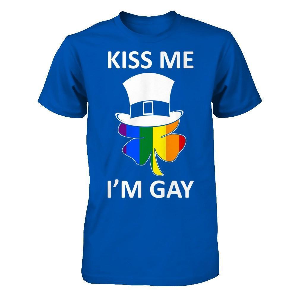 Kiss Me I'm Gay Lgbt St Patrick's Day-T-Shirt & Hoodie-Premium T-Shirt-Royal