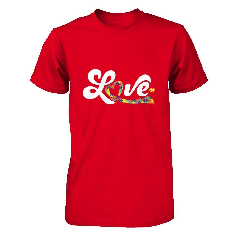 Love Autism Awareness-T-Shirt & Hoodie-Premium T-Shirt-Red