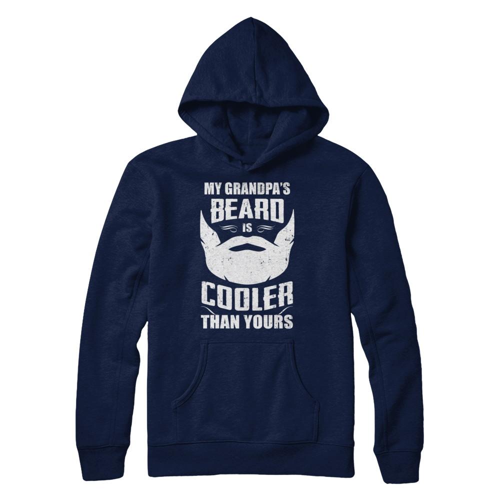 My Grandpa's Beard Is Cooler Than Yours-T-Shirt & Hoodie-Pullover Hoodie-Navy