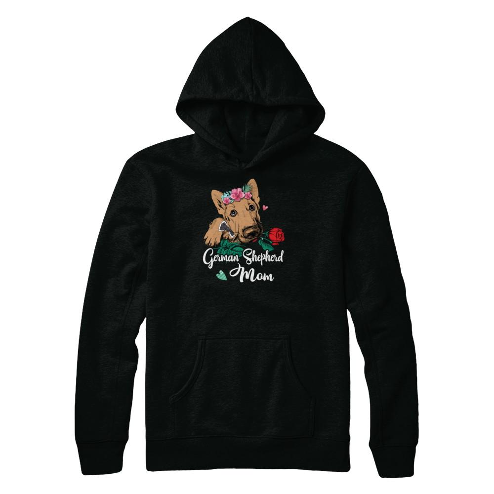 German Shepherd Mom Funny Dog Mom Gift Idea-T-Shirt & Tank Top-Pullover Hoodie-Black