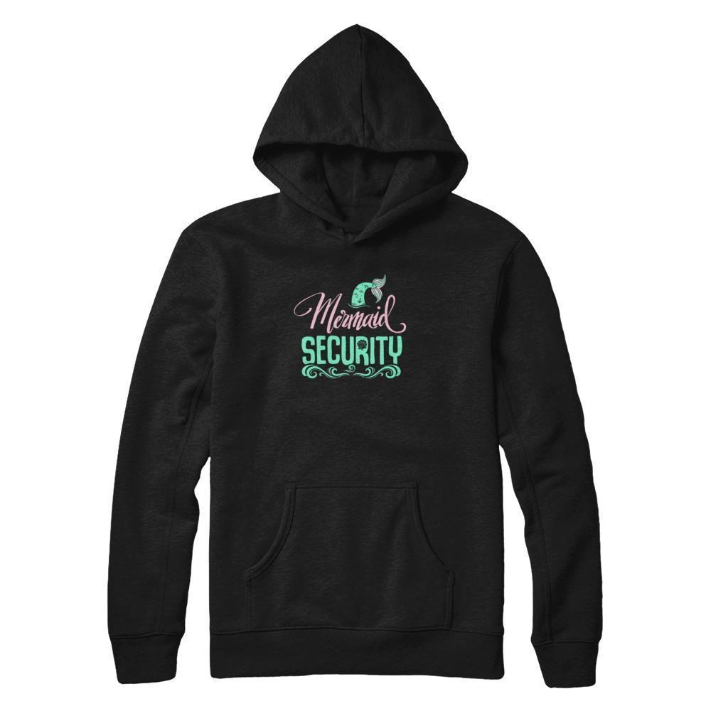 Mermaid Security-T-Shirt & Tank Top-Pullover Hoodie-Black
