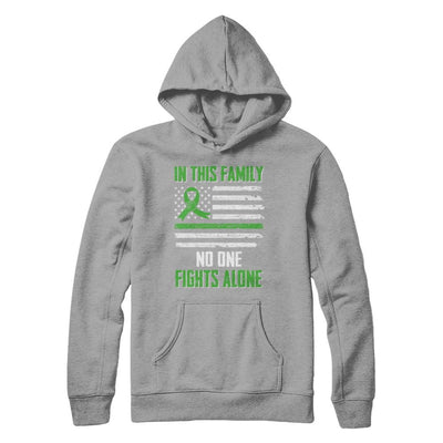 In This Family No One Fights Alone Liver Cancer Green-T-Shirt & Hoodie-Pullover Hoodie-Light Steel