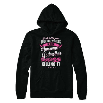 World's Most Awesome Godmother Mothers Day Gift-T-Shirt & Hoodie-Pullover Hoodie-Black
