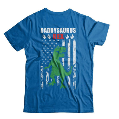 DaddySaurus Dad Dinosaur Rex American Flag Fathers Day-T-Shirt & Hoodie-Classic T-Shirt-Royal