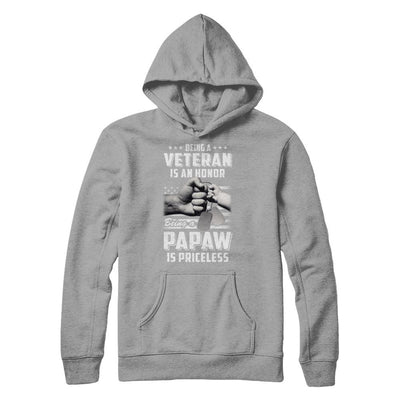 Being A Veteran Is An Honor Being A PaPaw Is Priceless-T-Shirt & Hoodie-Pullover Hoodie-Light Steel
