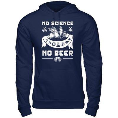 No Science No Beer March For Science-T-Shirt & Hoodie-Pullover Hoodie-Navy
