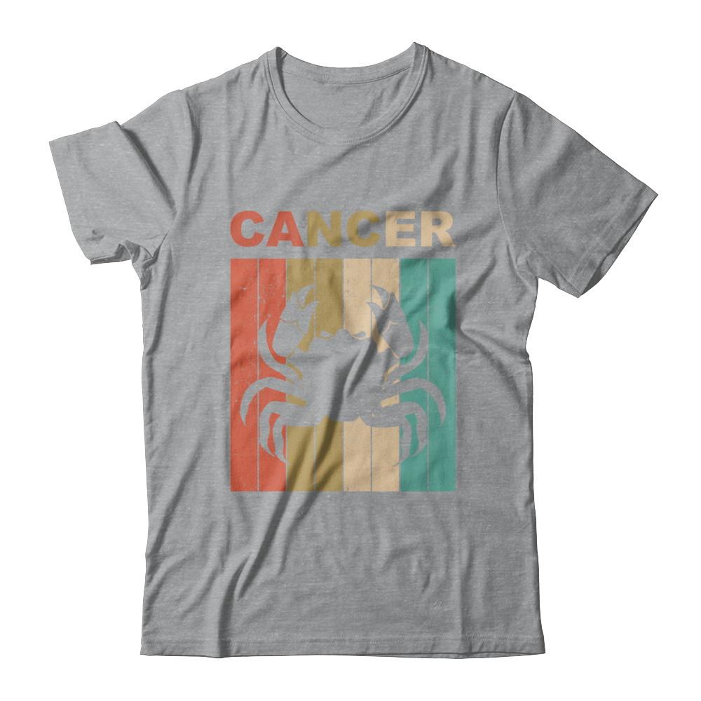 Vintage Cancer Zodiac June July Birthday Gift-T-Shirt & Hoodie-Classic T-Shirt-Sport Grey