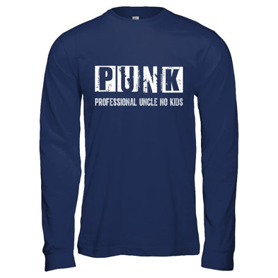 Punk Professional Uncle No Kids Rock-T-Shirt & Hoodie-Long Sleeve T-Shirt-Navy