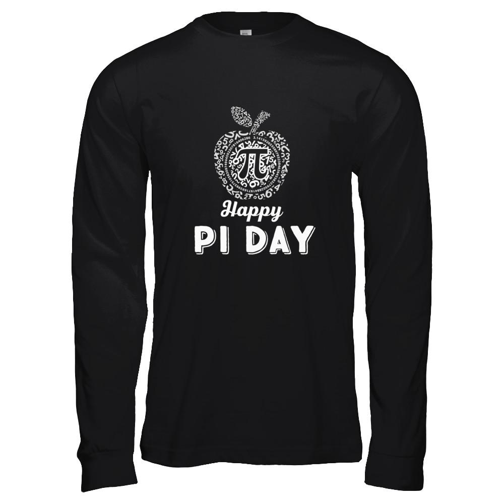 Happy Pi Day Math Teacher-T-Shirt & Hoodie-Long Sleeve T-Shirt-Black