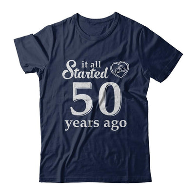 50Th Wedding Anniversary Married Couples 1971 Husband Wife-T-Shirt & Hoodie-Classic T-Shirt-Navy