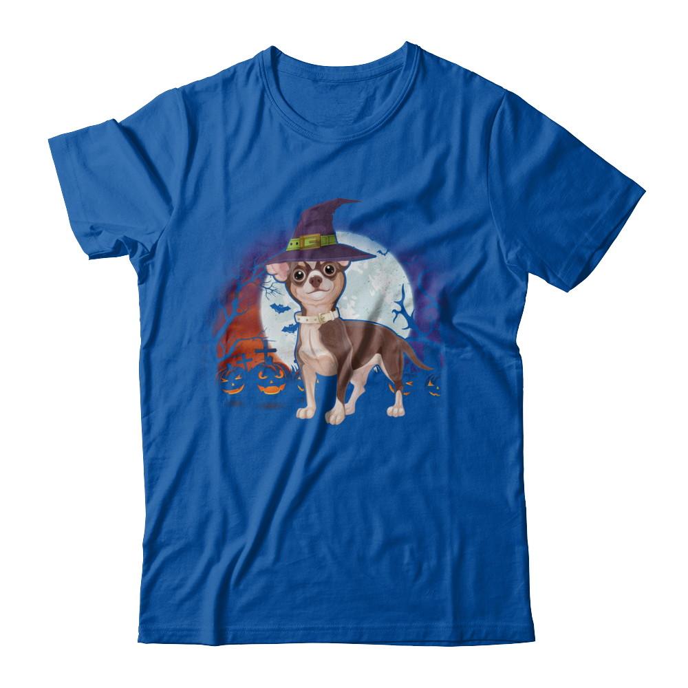 Cute Halloween Chihuahua Puppy Pumpkins-T-Shirt & Sweatshirt-Premium T-Shirt-Royal