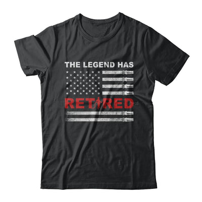 The Legend Has Retired Firefighter Retirement Gift-T-Shirt & Hoodie-Classic T-Shirt-Black