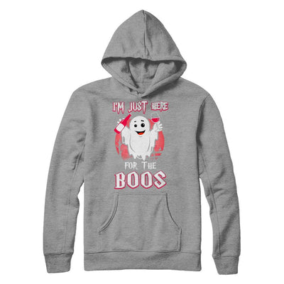 I'm Just Here For The Boos Halloween Wine-T-Shirt & Hoodie-Pullover Hoodie-Sport Grey
