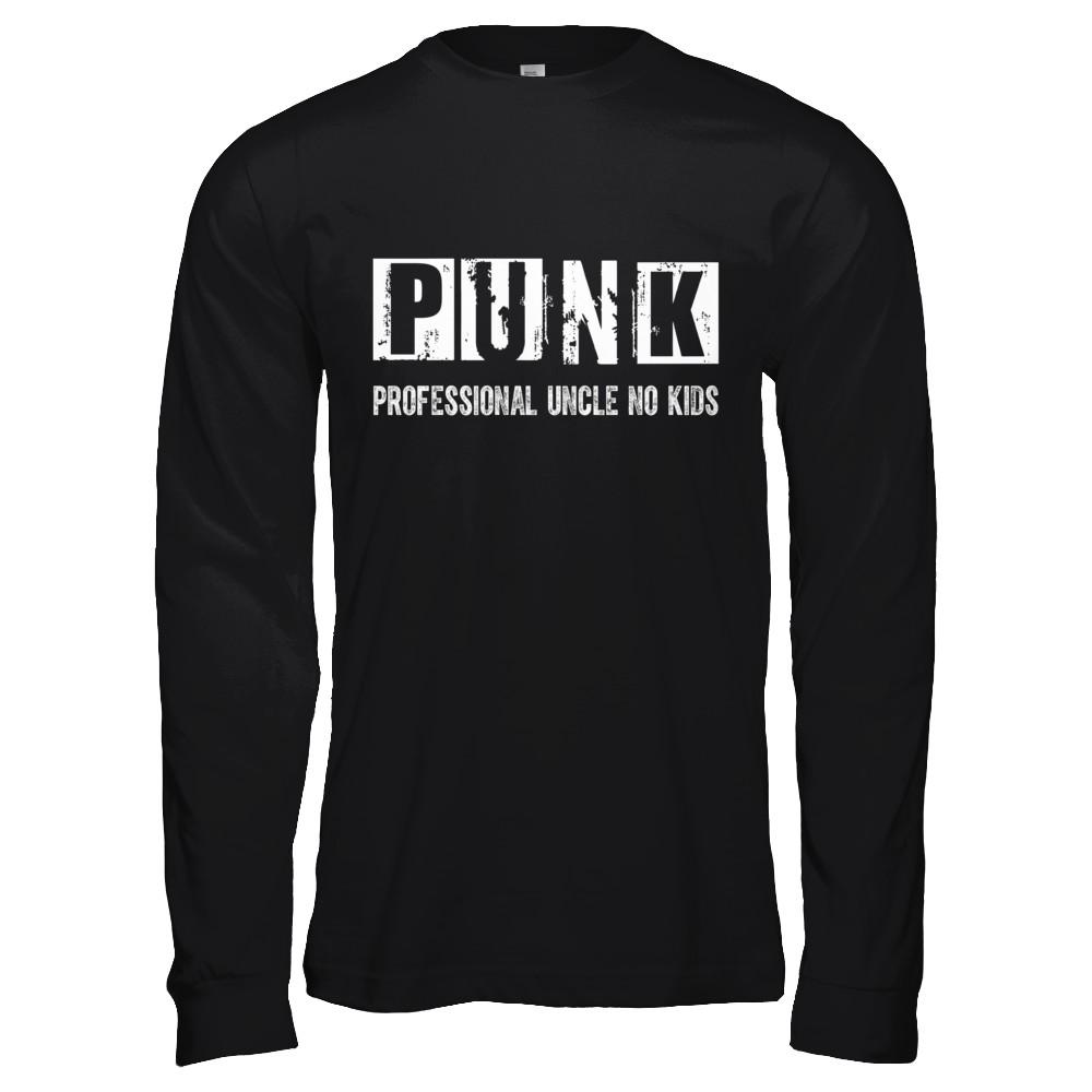 Punk Professional Uncle No Kids Rock-T-Shirt & Hoodie-Long Sleeve T-Shirt-Black