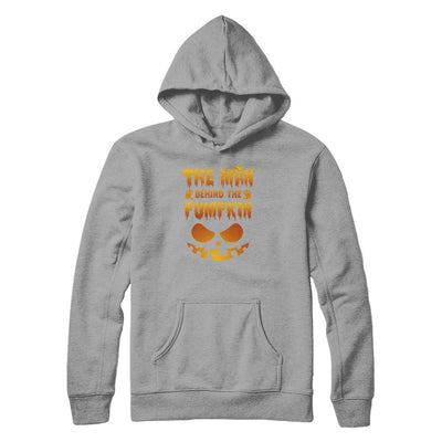 The Man Behind The Pumpkin Funny Pregnant Halloween-T-Shirt & Tank Top-Pullover Hoodie-Light Steel
