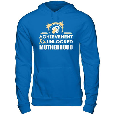 Achievement Unlocked Motherhood First Time Mom-T-Shirt & Hoodie-Pullover Hoodie-Royal