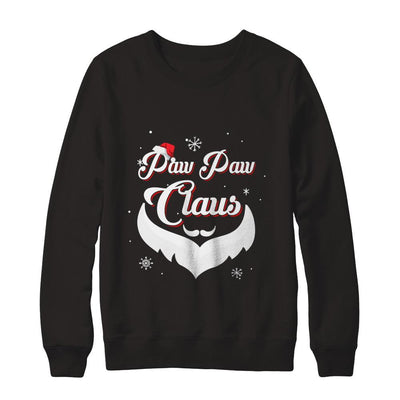 Santa Beard Matching Christmas Pajamas Paw Paw Claus-T-Shirt & Sweatshirt-Crewneck Sweatshirt-Black
