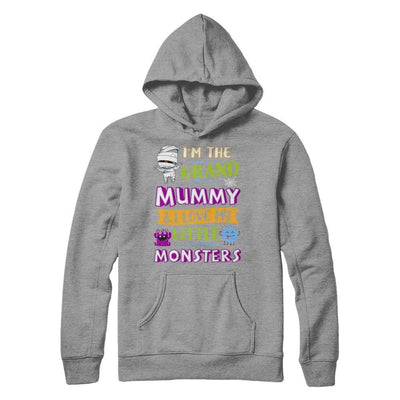 Halloween I'm The Grand Mummy And I Love My Little Monsters-T-Shirt & Hoodie-Pullover Hoodie-Sport Grey