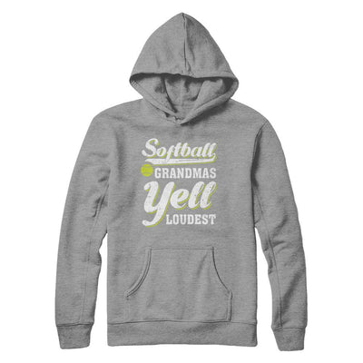 Softball Grandmas Yell Loudest-T-Shirt & Hoodie-Pullover Hoodie-Sport Grey