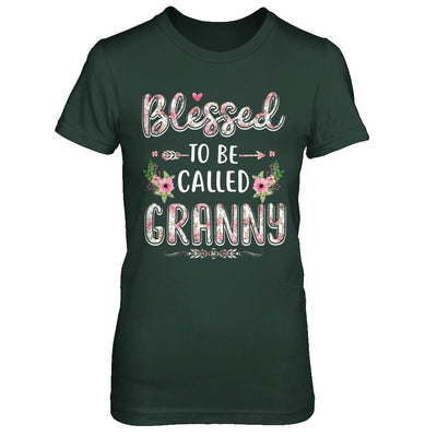 Funny Grandma Gifts Blessed To Be Called Granny-T-Shirt & Hoodie-Women's T-Shirt-Forest Green