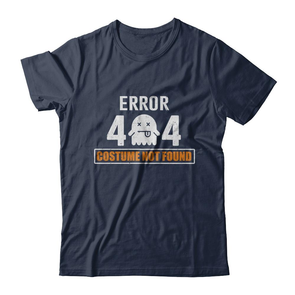 Funny Halloween Error 404 Costume Not Found-T-Shirt & Hoodie-Classic T-Shirt-Navy