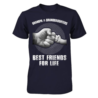 Grandpa And Granddaughters Best Friends For Life-T-Shirt & Hoodie-Premium T-Shirt-Midnight Navy
