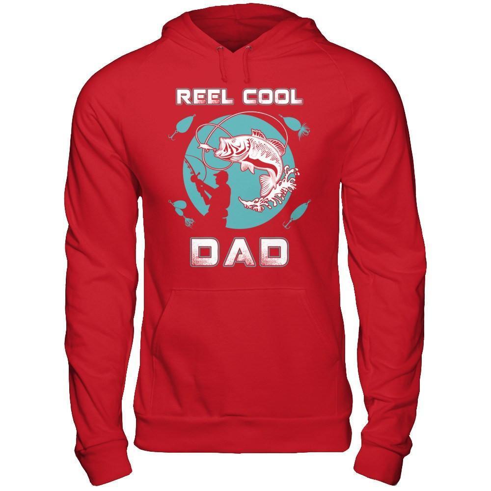 Reel Cool Dad-T-Shirt & Hoodie-Pullover Hoodie-Red