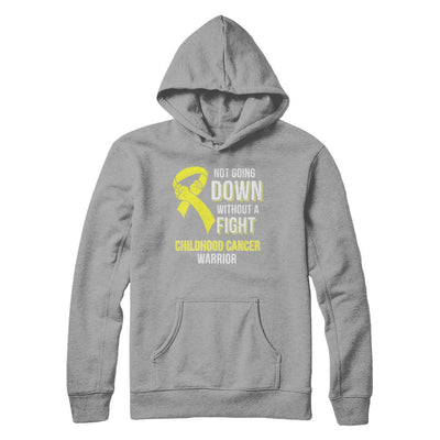 Not Going Down Without A Fight Childhood Cancer Warrior-T-Shirt & Hoodie-Pullover Hoodie-Light Steel