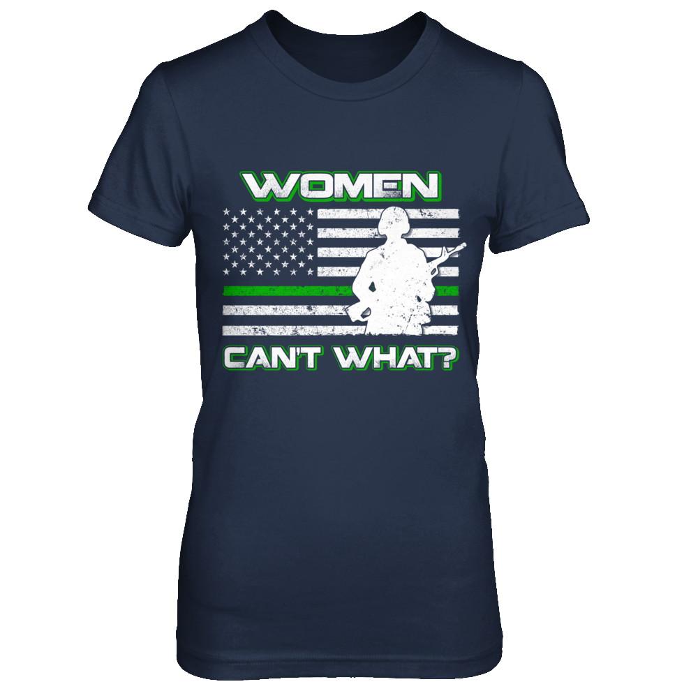 Women Can't What Soldier Warrior-T-Shirt & Hoodie-Women's T-Shirt-Navy