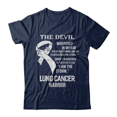 I Am The Storm Support Lung Cancer Warrior Gift-T-Shirt & Hoodie-Classic T-Shirt-Navy