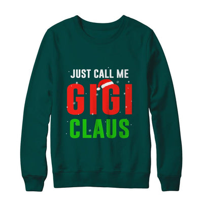 Santa Gigi Claus Matching Family Christmas Pajamas-T-Shirt & Sweatshirt-Crewneck Sweatshirt-Deep Forest