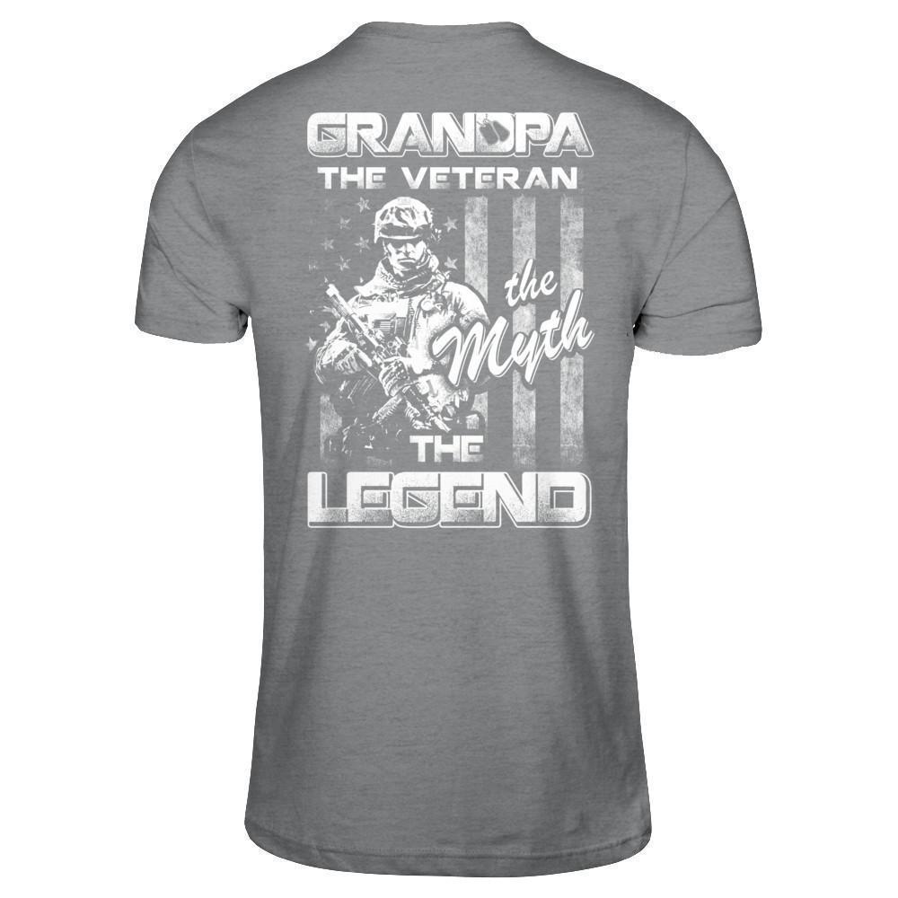 Grandpa The Veteran The Myth The Legend-T-Shirt & Hoodie-Classic T-Shirt-Sport Grey