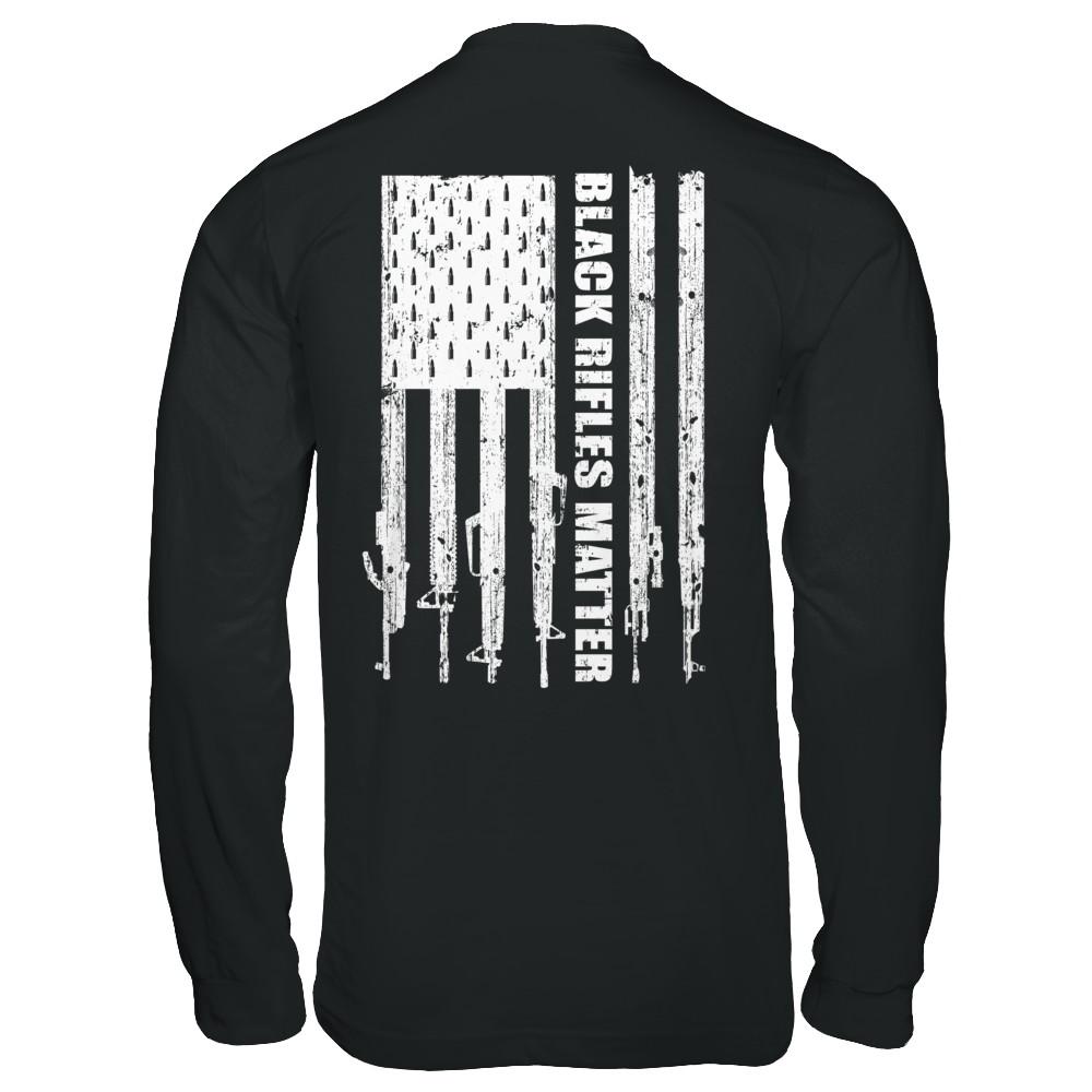 Black Rifles Matter 2nd Amendment Ar15-T-Shirt & Hoodie-Long Sleeve T-Shirt-Black