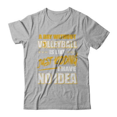 A Day Without Volleyball Is Like Just Kidding I Have No Idea-T-Shirt & Hoodie-Premium T-Shirt-Heather Gray