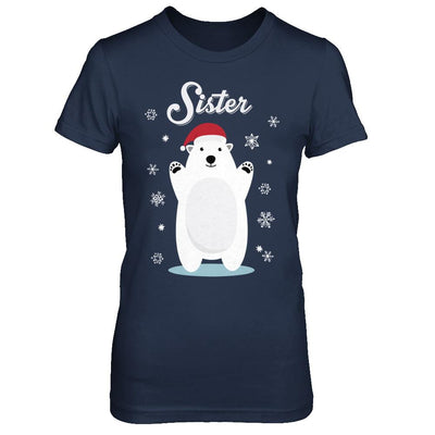 Sister Bear Christmas Santa Pajamas-T-Shirt & Sweatshirt-Women's T-Shirt-Navy
