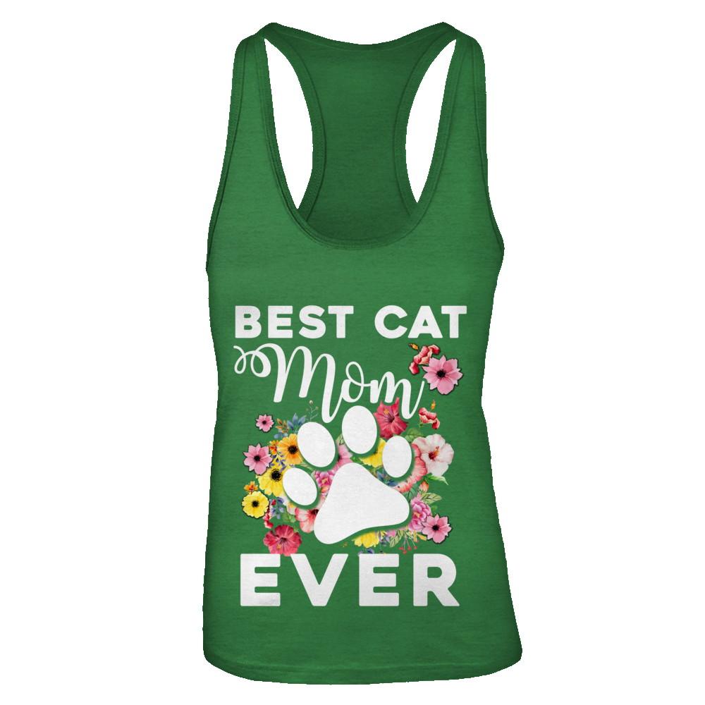 Best Cat Mom Ever Mother's Day Gift-T-Shirt & Tank Top-Women's Ideal Racerback Tank-Kelly Green