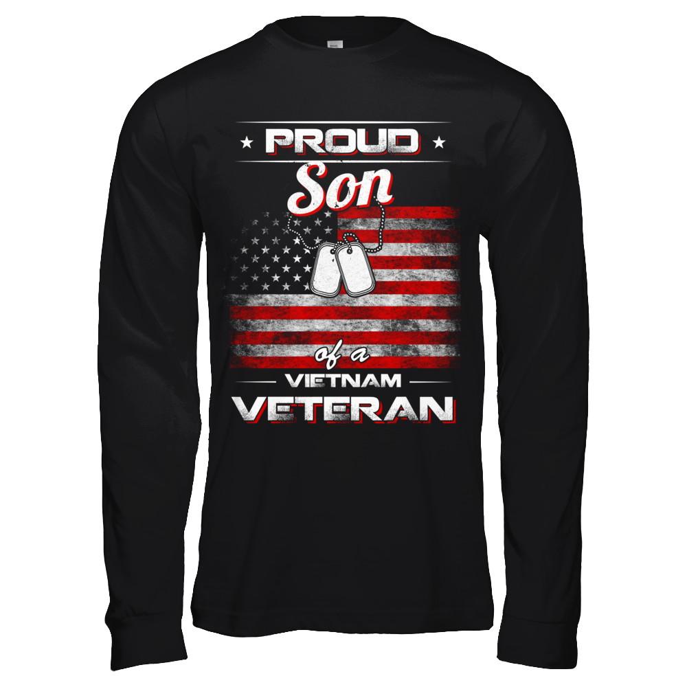 Proud Son Of A Viet Nam Veteran-T-Shirt & Hoodie-Long Sleeve T-Shirt-Black