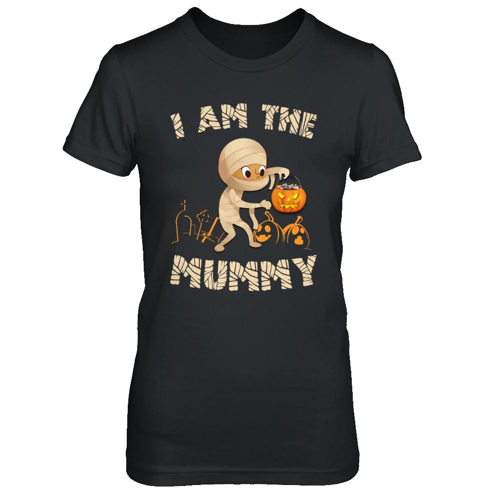 Matching Halloween Costume I Am The Mummy Mom-T-Shirt & Hoodie-Women's T-Shirt-Black