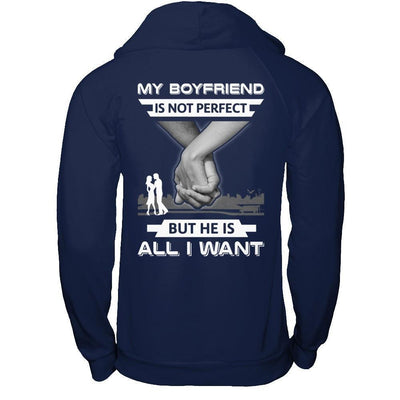My Boyfriend Is Not Perfect But She Is All I Want-T-Shirt & Hoodie-Pullover Hoodie-Navy